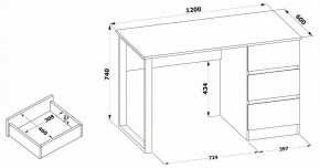 Стол письменный СПм-205 в Копейске - kopejsk.mebel24.online | фото 4