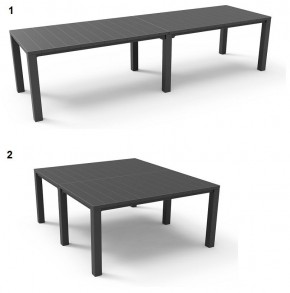 Стол раскладной Джули (Julie Double table 2 configurations) Графит в Копейске - kopejsk.mebel24.online | фото 1