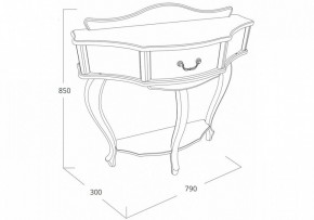 Стол туалетный Джульетта в Копейске - kopejsk.mebel24.online | фото 2