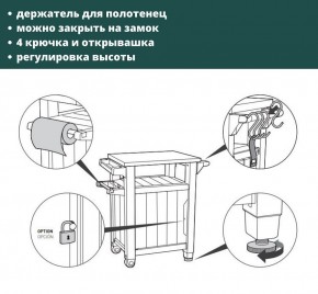 Столик для барбекю 105л (Unity 105L) коричневый в Копейске - kopejsk.mebel24.online | фото 5