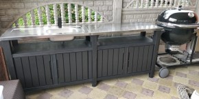 Столик для барбекю 415 Л (Unity Chef 415 L) графит в Копейске - kopejsk.mebel24.online | фото 1