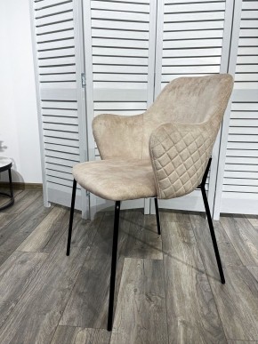 Стул AMARETTO VBP206 античный светло-бежевый, велюр без пальчикового эффекта /черный каркас, М-City в Копейске - kopejsk.mebel24.online | фото 7