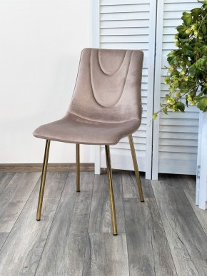 Стул ELLI BLUVEL-40 Бежевый, велюр / золотой каркас М-City в Копейске - kopejsk.mebel24.online | фото 4