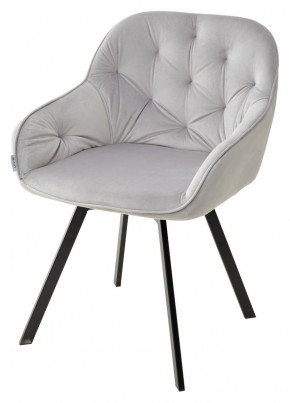 Стул GALE 360 град. поворот. BLUVEL-03 LIGHT GREY, велюр/ черный каркас, М-City в Копейске - kopejsk.mebel24.online | фото 1