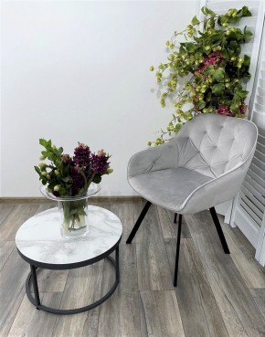 Стул GALE 360 град. поворот. BLUVEL-03 LIGHT GREY, велюр/ черный каркас, М-City в Копейске - kopejsk.mebel24.online | фото 6