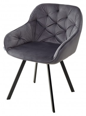 Стул GALE 360 град. поворот. BLUVEL-14 GREY, велюр/ черный каркас, М-City в Копейске - kopejsk.mebel24.online | фото 4