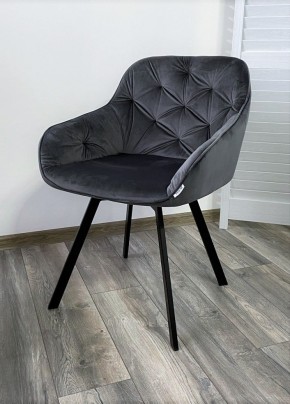 Стул GALE 360 град. поворот. BLUVEL-14 GREY, велюр/ черный каркас, М-City в Копейске - kopejsk.mebel24.online | фото 6