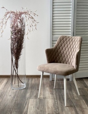 Стул HERMAN 360 град. ЛАТТЕ #25, велюр / белый каркас М-City в Копейске - kopejsk.mebel24.online | фото 2