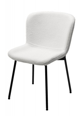 Стул RIYA UF992-01 Белый, teddy / черный каркас М-City в Копейске - kopejsk.mebel24.online | фото 1