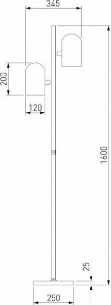 Торшер Eurosvet Bambola 01164/2 латунь в Копейске - kopejsk.mebel24.online | фото 2