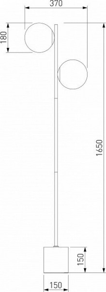 Торшер Eurosvet Marbella 01158/2 черный в Копейске - kopejsk.mebel24.online | фото 3