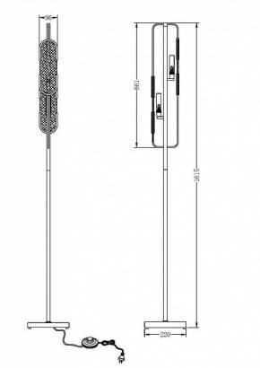 Торшер Maytoni Marmo MOD099FL-02G в Копейске - kopejsk.mebel24.online | фото 2