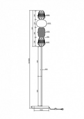 Торшер Maytoni Pattern MOD267FL-L32CH3K в Копейске - kopejsk.mebel24.online | фото 2