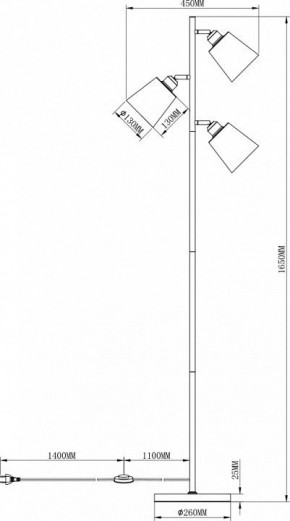 Торшер Moderli Floor V3051-3F в Копейске - kopejsk.mebel24.online | фото 3