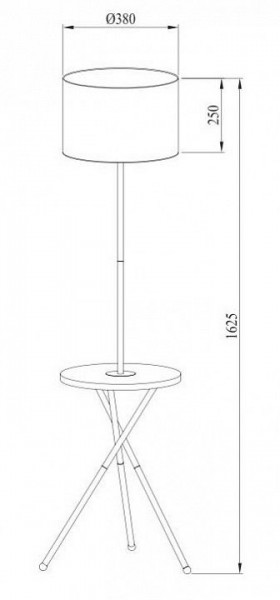 Торшер с полкой Arte Lamp Combo A2070PN-1BK в Копейске - kopejsk.mebel24.online | фото 2