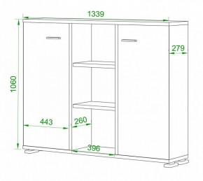 Тумба комбинированная Домино ПУ-60-3 в Копейске - kopejsk.mebel24.online | фото 2