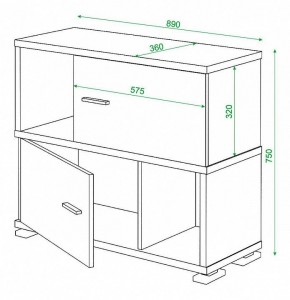 Тумба комбинированная Домино СБ-30/2 в Копейске - kopejsk.mebel24.online | фото 3