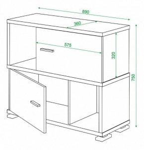 Тумба комбинированная Домино СБ-30/2 в Копейске - kopejsk.mebel24.online | фото 3