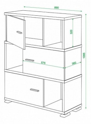 Тумба комбинированная Домино СБ-30/3 в Копейске - kopejsk.mebel24.online | фото 3