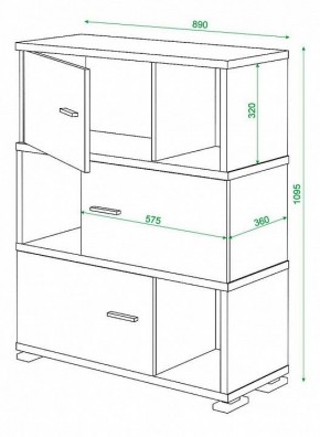 Тумба комбинированная Домино СБ-30/3 в Копейске - kopejsk.mebel24.online | фото 3