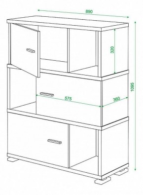 Тумба комбинированная Домино СБ-30/3 в Копейске - kopejsk.mebel24.online | фото 2