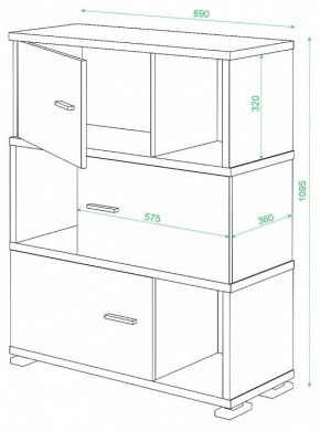 Тумба комбинированная Домино СБ-30/3 в Копейске - kopejsk.mebel24.online | фото 3