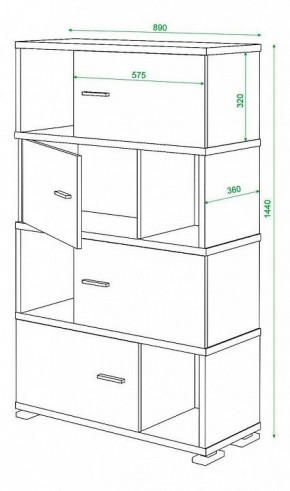 Тумба комбинированная Домино СБ-30/4 в Копейске - kopejsk.mebel24.online | фото 3