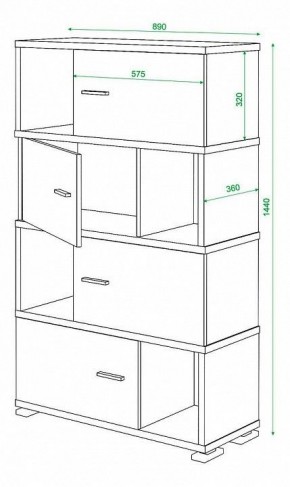 Тумба комбинированная Домино СБ-30/4 в Копейске - kopejsk.mebel24.online | фото 2