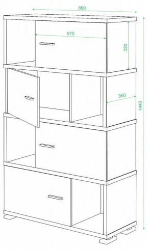 Тумба комбинированная Домино СБ-30/4 в Копейске - kopejsk.mebel24.online | фото 3