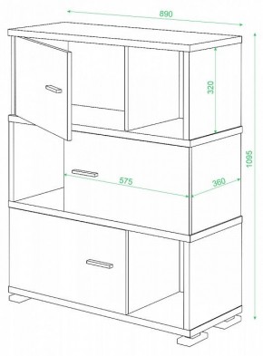 Тумба комбинированная СБ-30/3 в Копейске - kopejsk.mebel24.online | фото 2