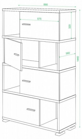 Тумба комбинированная СБ-30/4 в Копейске - kopejsk.mebel24.online | фото 2