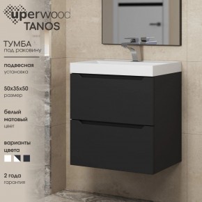 Тумба под раковину Uperwood Tanos 50 см, подвесная, черная матовая в Копейске - kopejsk.mebel24.online | фото 4