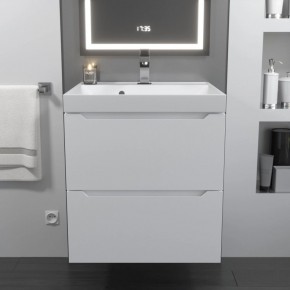 Тумба с раковиной Uperwood Tanos 50 см, подвесная, белая матовая в Копейске - kopejsk.mebel24.online | фото 10