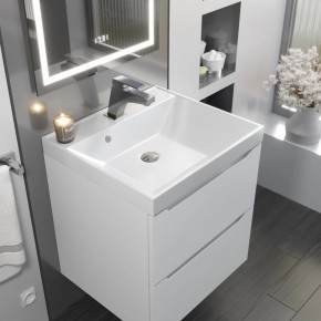 Тумба с раковиной Uperwood Tanos 50 см, подвесная, белая матовая в Копейске - kopejsk.mebel24.online | фото 9