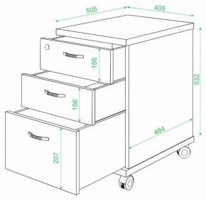 Тумбочка Домино ТС-2 в Копейске - kopejsk.mebel24.online | фото 2