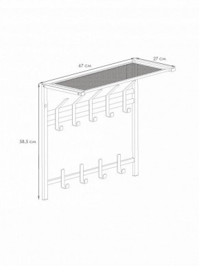 Вешалка-полка Торонто 22 в Копейске - kopejsk.mebel24.online | фото 3