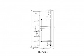 ВИНТЕР - 3 Шкаф 3-х створчатый в Копейске - kopejsk.mebel24.online | фото 2