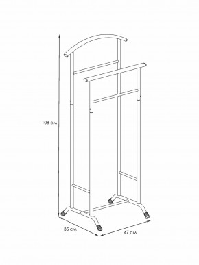 ВНП 300 М Вешалка костюмная  "Стиль-3" Медный антик в Копейске - kopejsk.mebel24.online | фото