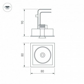 Встраиваемый светильник Arlight CL-SIMPLE-S80x80-9W Day4000 (BK, 45 deg) 026875 в Копейске - kopejsk.mebel24.online | фото 9