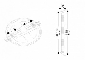 Встраиваемый светильник Arte Lamp Mesura A7972PL-1WH в Копейске - kopejsk.mebel24.online | фото 5